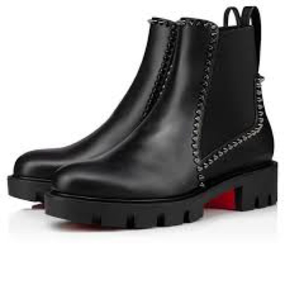 NEW LOUBOUTIN OUT LINA SPIKE ANKLE BOOTS